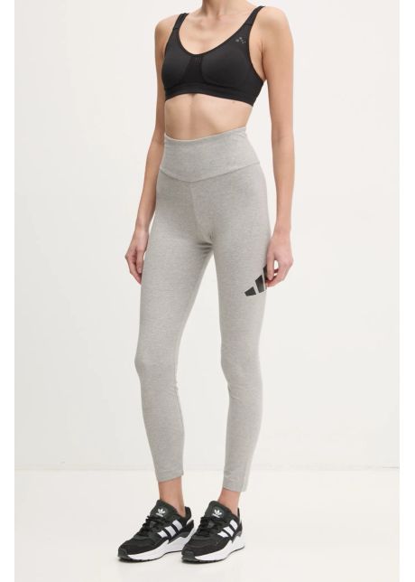 Adidas leggings essentials femei culoarea gri cu imprimeu jh1183