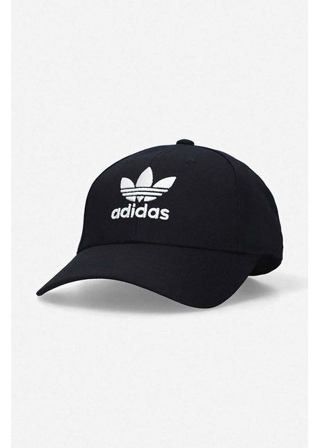 Adidas originals apc de baseball din bumbac baseball classic trefoil culoarea negru cu imprimeu ec3603