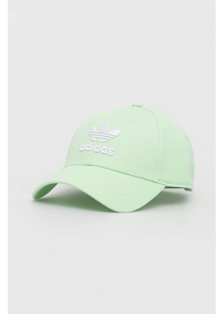 Adidas originals apc de baseball din bumbac culoarea verde cu imprimeu iw1786