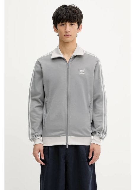 Adidas originals bluz classic track top culoarea gri cu imprimeu jp1226