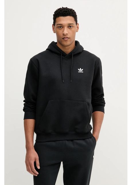 Adidas originals bluz essential culoarea negru cu glug uni jv6056