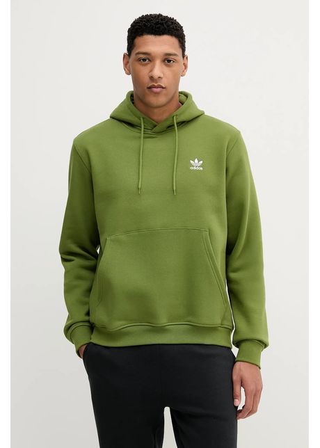 Adidas originals bluz essentials culoarea verde cu glug cu imprimeu jw1067