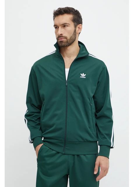 Adidas originals bluza adicolor classics firebird barbati culoarea verde cu imprimeu iy9892