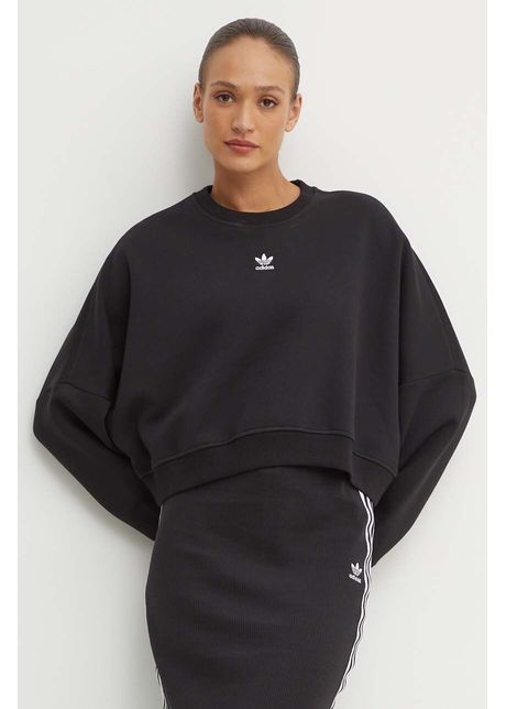 Adidas originals bluza femei culoarea negru neted iw0953