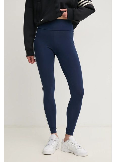 Adidas originals colanti 3 stripes femei culoarea albastru marin modelator jd4983