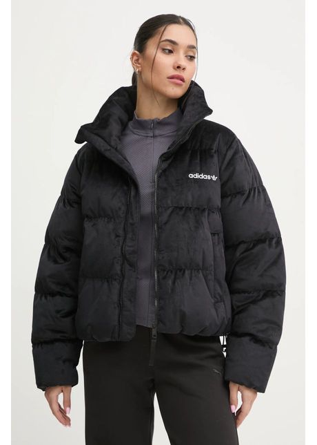 Adidas originals geac de puf velvet down jacket femei culoarea negru de iarn iw8439