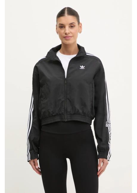 Adidas originals geaca adibreak culoarea negru de tranzitie oversize jd0860