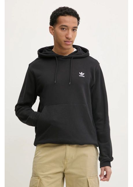 Adidas originals hanorac de bumbac essential b rba i culoarea negru cu glug uni jd2404