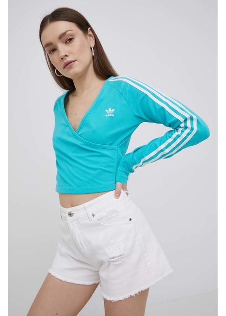Adidas originals longsleeve adicolor he4958 femei culoarea turcoaz