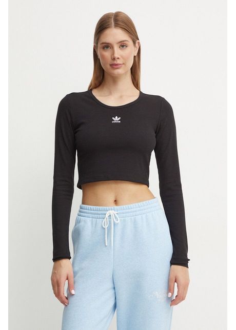 Adidas originals longsleeve essential femei culoarea negru iw5725