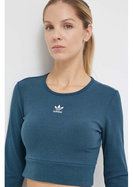 Adidas originals longsleeve femei culoarea turcoaz