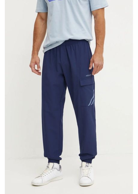 adidas Originals pantaloni barbati, culoarea albastru marin, neted, IW3259