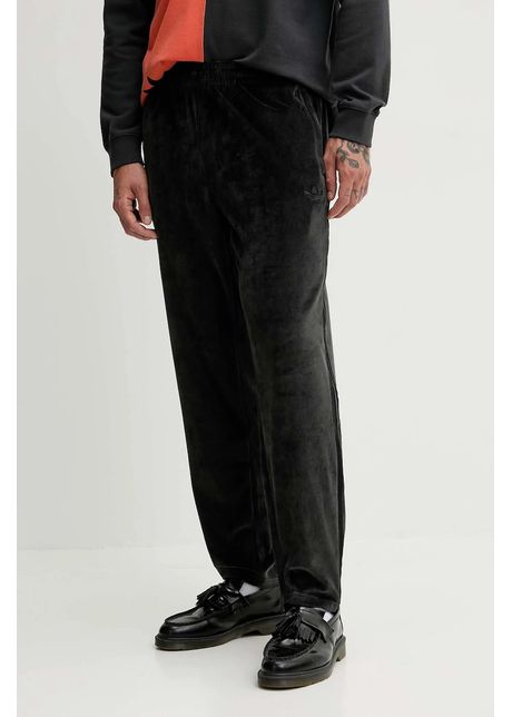 adidas Originals pantaloni de catifea Sst Tp culoarea negru, cu imprimeu, JW8377
