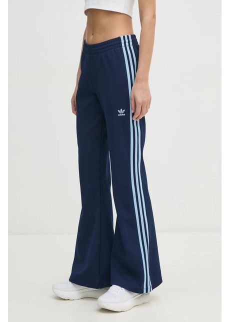 Adidas originals pantaloni de trening 3 stripes flared culoarea albastru marin modelator jc5787