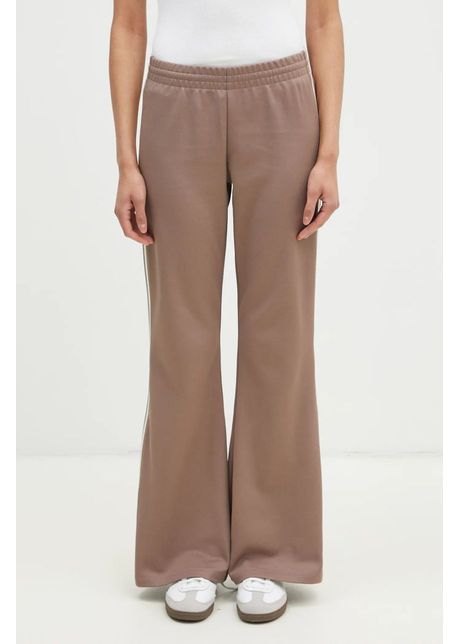Adidas originals pantaloni de trening 3 stripes flared culoarea maro cu imprimeu jc5784