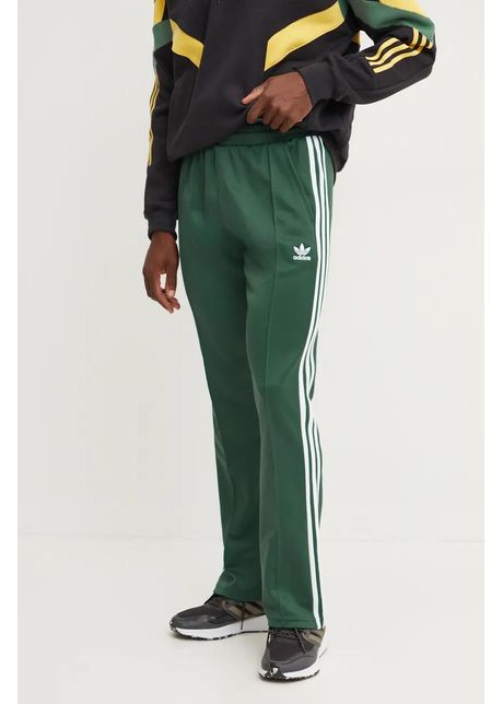 Adidas originals pantaloni de trening 70s track pant culoarea verde modelator ix5224