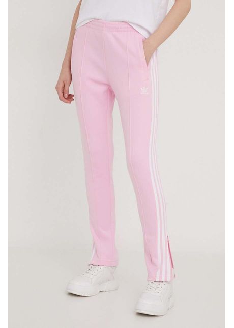 Adidas originals pantaloni de trening adicolor classic sst culoarea roz cu imprimeu ir8076