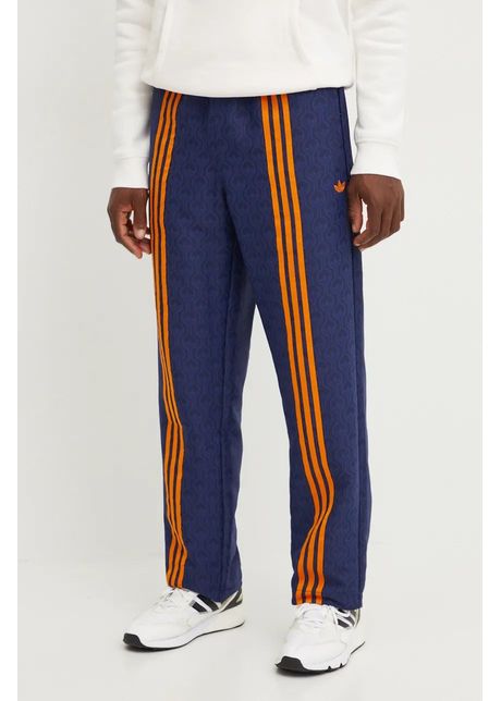 Adidas originals pantaloni de trening club trackpant culoarea bleumarin cu imprimeu jn5971