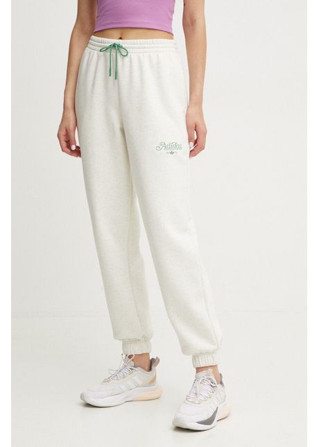 Adidas originals pantaloni de trening culoarea bej melanj ix3533