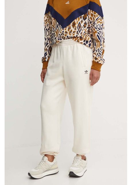 Adidas originals pantaloni de trening culoarea bej neted iy9635