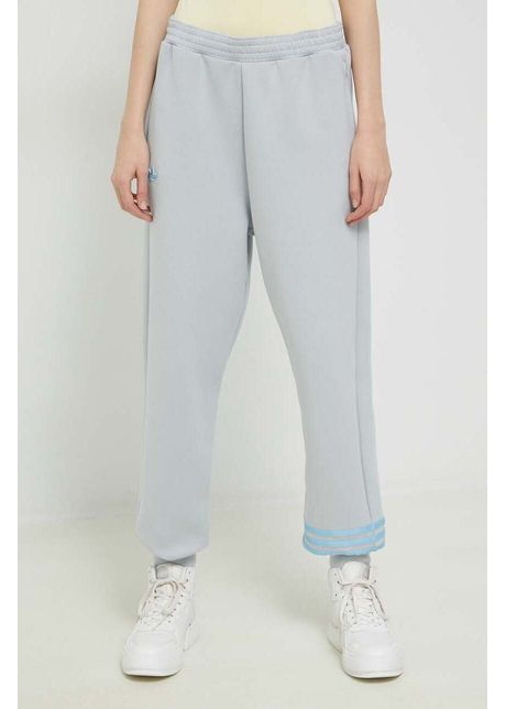 Adidas originals pantaloni de trening culoarea gri cu imprimeu
