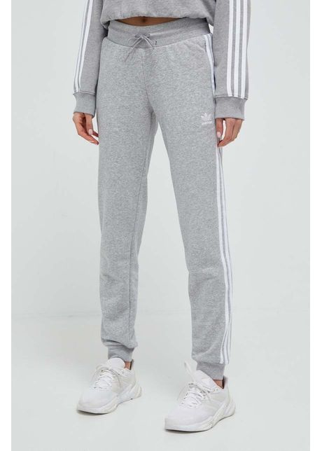 Adidas originals pantaloni de trening culoarea gri melanj