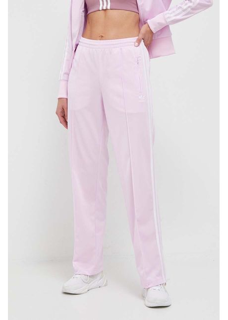 Adidas originals pantaloni de trening culoarea roz cu imprimeu