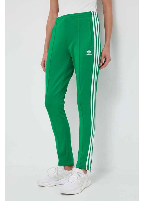 adidas Originals pantaloni de trening culoarea verde, cu imprimeu