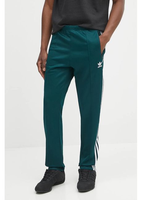 adidas Originals pantaloni de trening Denim TP culoarea verde, cu imprimeu, JY1275