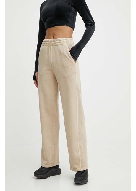 Adidas originals pantaloni de trening din bumbac culoarea bej uni ir6017