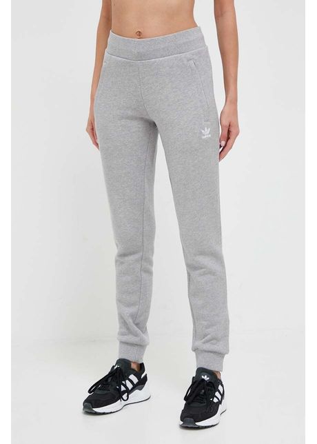 Adidas originals pantaloni de trening din bumbac culoarea gri melanj ij9840