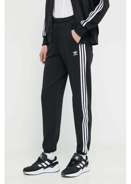 Adidas originals pantaloni de trening din bumbac culoarea negru cu imprimeu ib7457