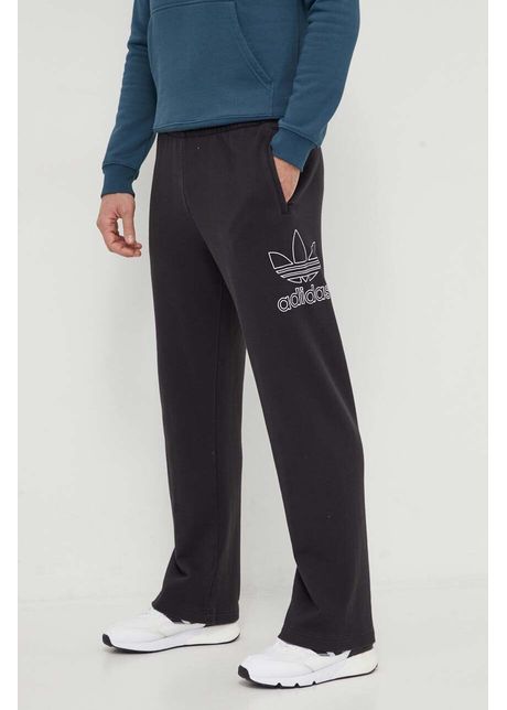 adidas Originals pantaloni de trening din bumbac culoarea negru, cu imprimeu IR7984