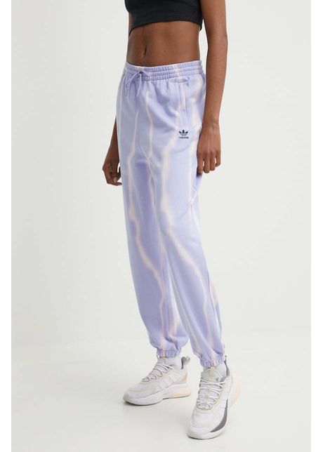 Adidas originals pantaloni de trening din bumbac culoarea violet modelator is2490