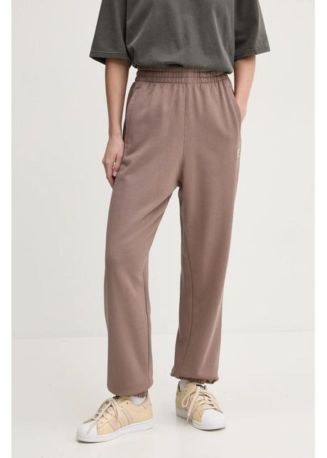 Adidas originals pantaloni de trening din bumbac essential culoarea maro cu imprimeu jd1523