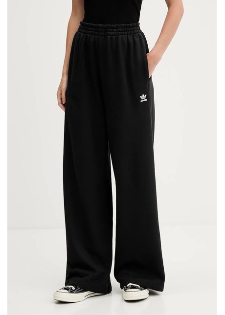 adidas Originals pantaloni de trening din bumbac Essentials culoarea negru, uni, JW2812