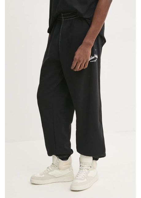 adidas Originals pantaloni de trening din bumbac Wabash culoarea negru, cu imprimeu, JP4487