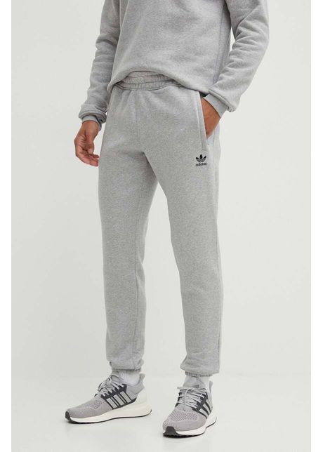 Adidas originals pantaloni de trening essential culoarea gri melanj iy7359