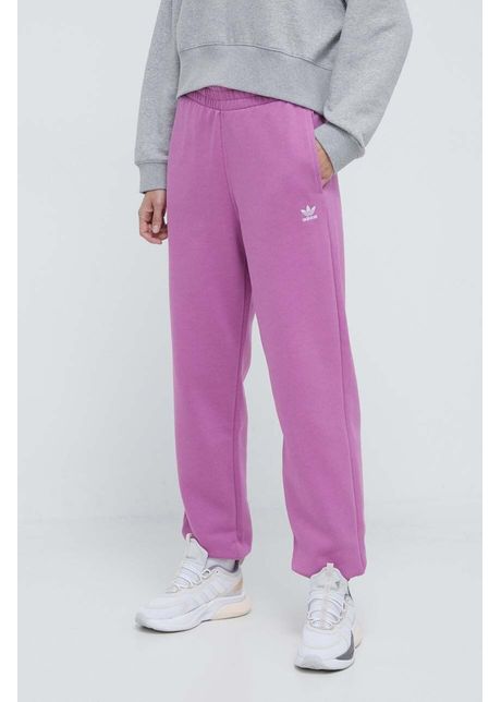 Adidas originals pantaloni de trening essentials fleece joggers culoarea roz uni ir5964