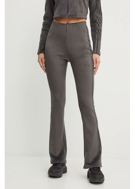 Adidas originals pantaloni de trening femme galore rib flared legging culoarea gri neted jn3024