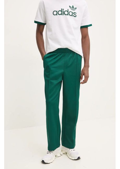 adidas Originals pantaloni de trening Firebird culoarea verde, cu imprimeu, JP1065