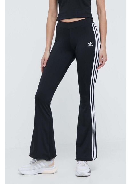 Adidas originals pantaloni de trening flared leggings adicolor culoarea negru cu imprimeu in1100