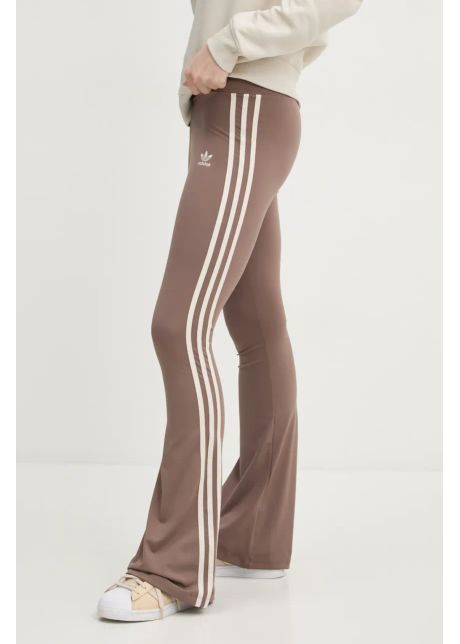 Adidas originals pantaloni de trening flared leggings culoarea bej cu imprimeu jd4601
