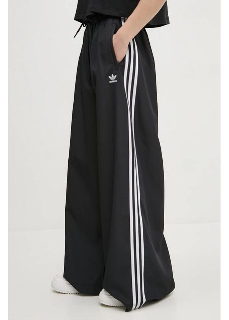 Adidas originals pantaloni de trening oversized tp culoarea negru cu imprimeu jd3390