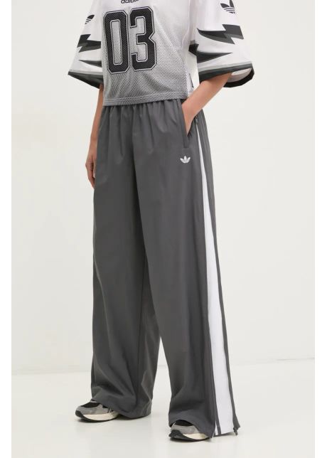 Adidas originals pantaloni de trening woven tp femei culoarea gri neted jy8880