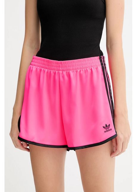 adidas Originals pantaloni scurți 3s Sprinter culoarea roz, cu imprimeu, high waist, JW5062