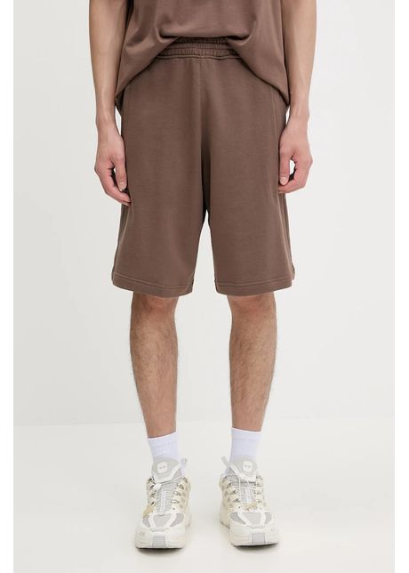 adidas Originals pantaloni scurți din bumbac Ess Nc Oc Tee culoarea maro, KE6583