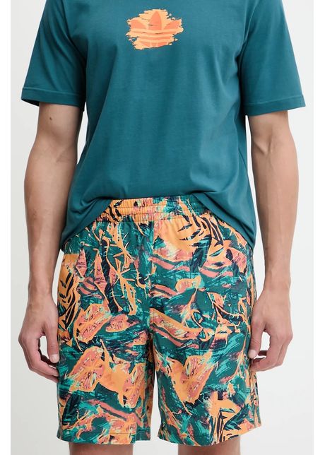 Adidas originals pantaloni scur i floral short culoarea portocaliu kb8370