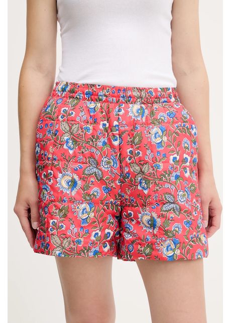 adidas Originals pantaloni scurți Liberty culoarea roz, cu imprimeu, high waist, JW5196