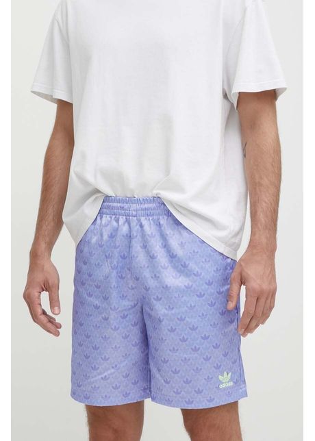 Adidas originals pantaloni scurti mono satin barbati culoarea violet is2935